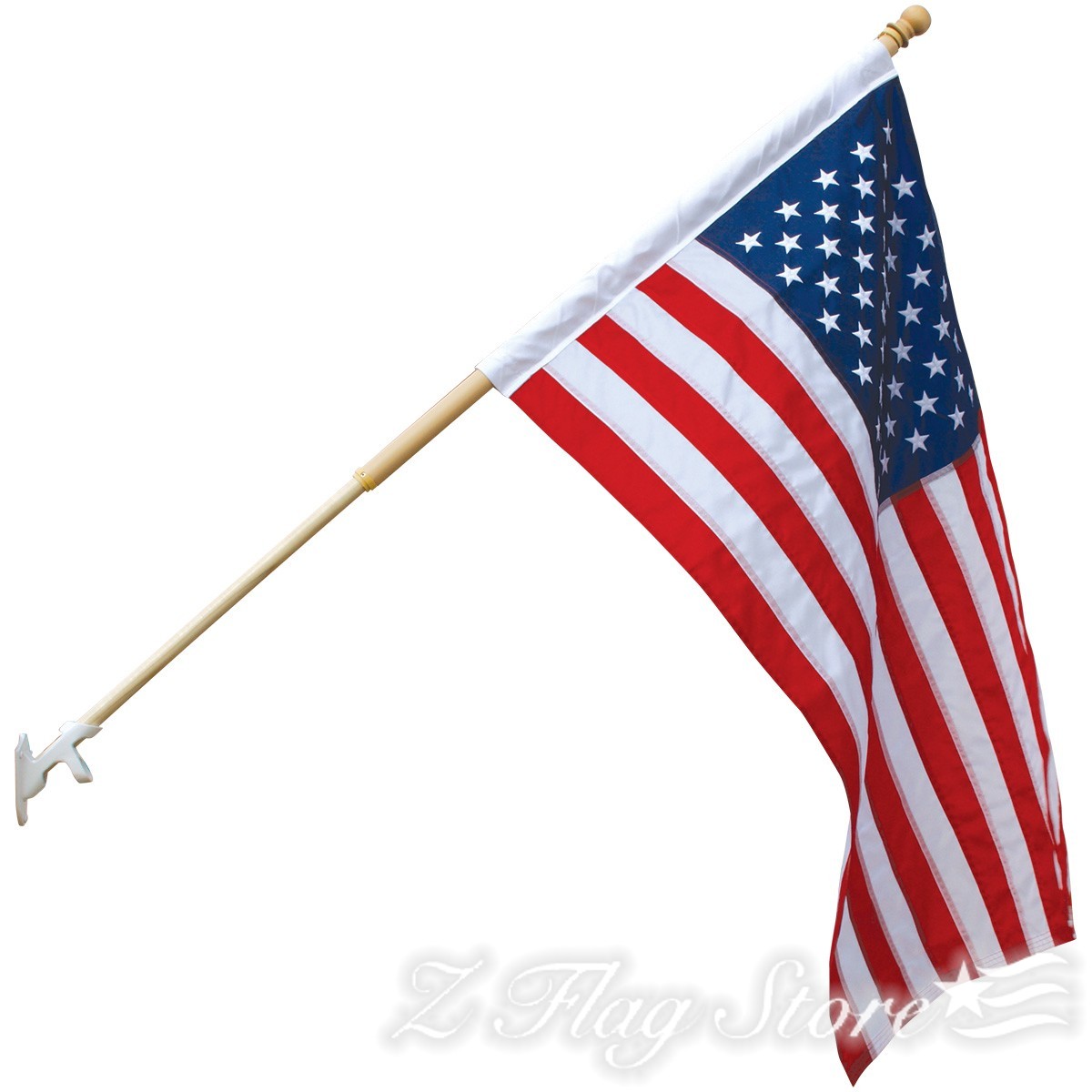 American Flags W Pole Hem Outdoor Z Flag Store